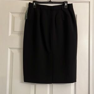 Lauren Ralph Lauren NWT Black Wool Blend Straight Skirt size 12
